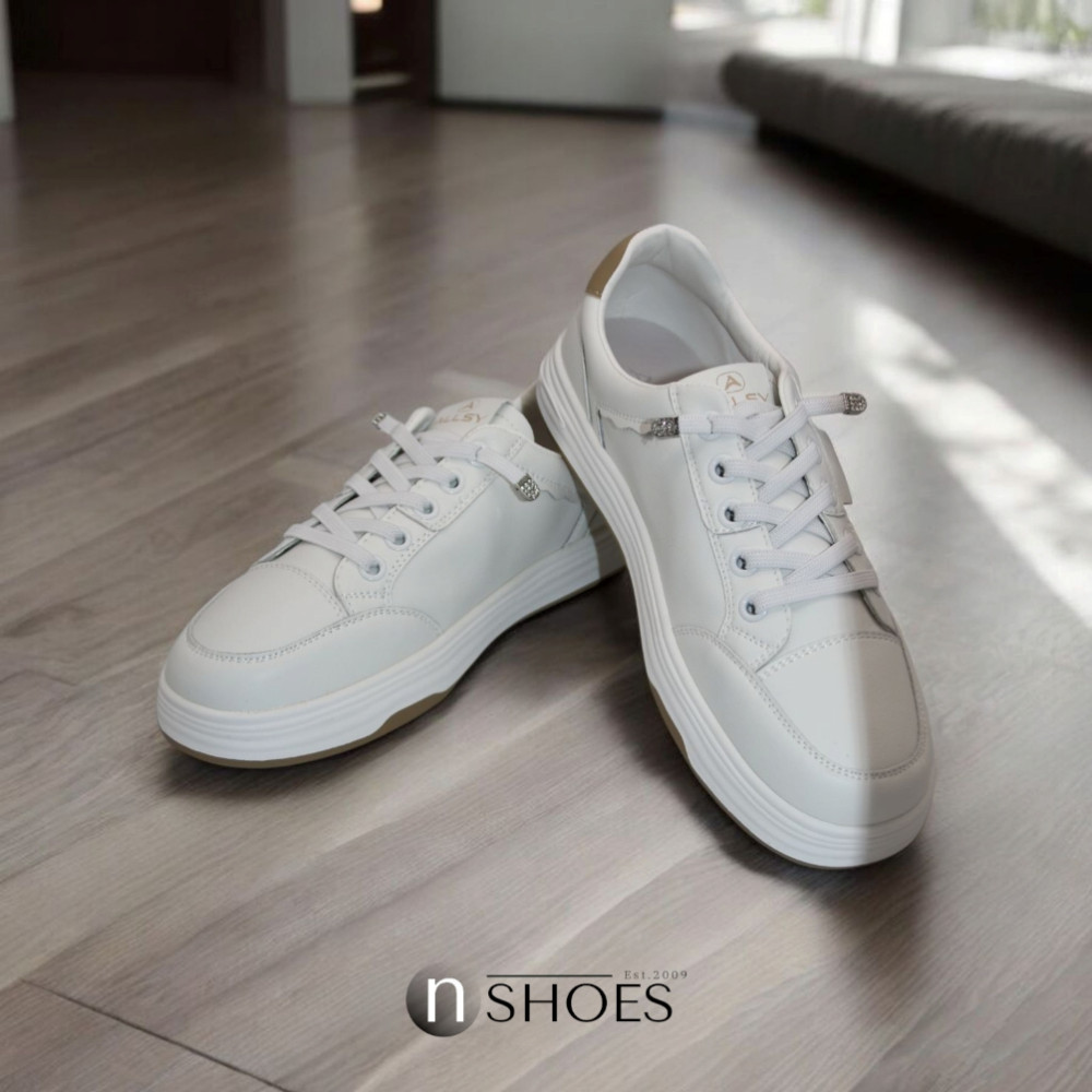 Women's leather sneakers ALLSY model 5917