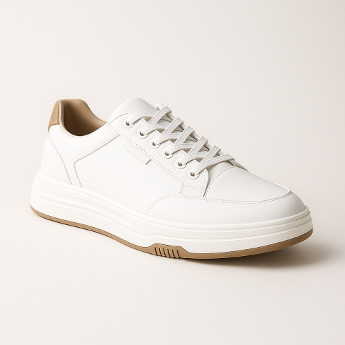 Women's white sneakers ALLSY 197499 199000 23276 white beige 2390 5917 on a platform made of genuine leather