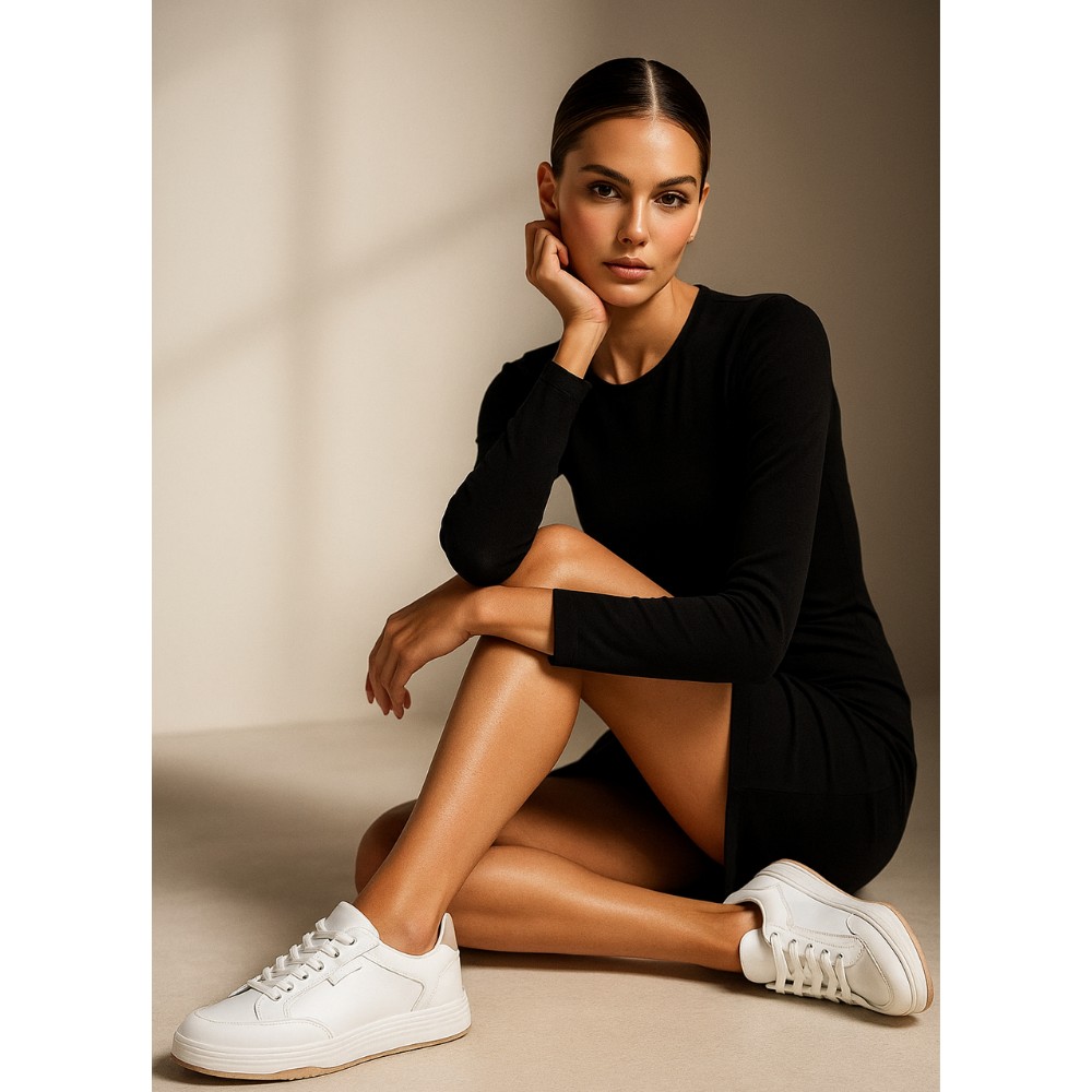 Women's leather sneakers ALLSY model 5917