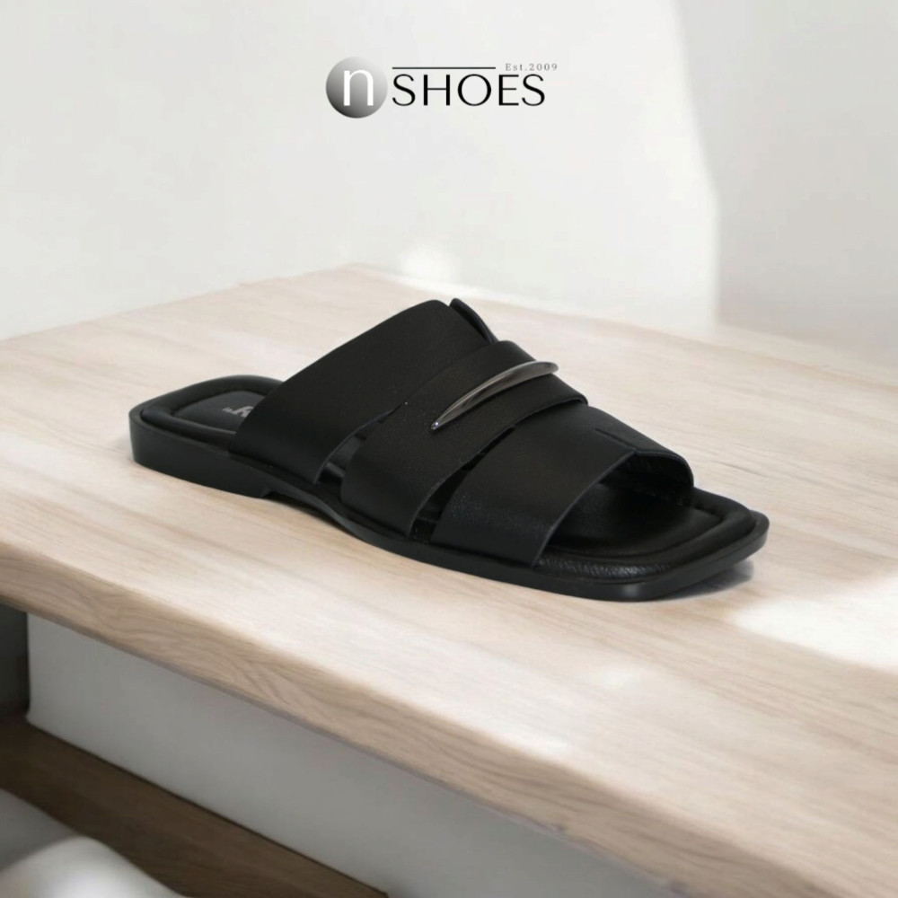 Жіночі чорні комфортні ляпанці La Rifellini (Туреччина) модель 5923