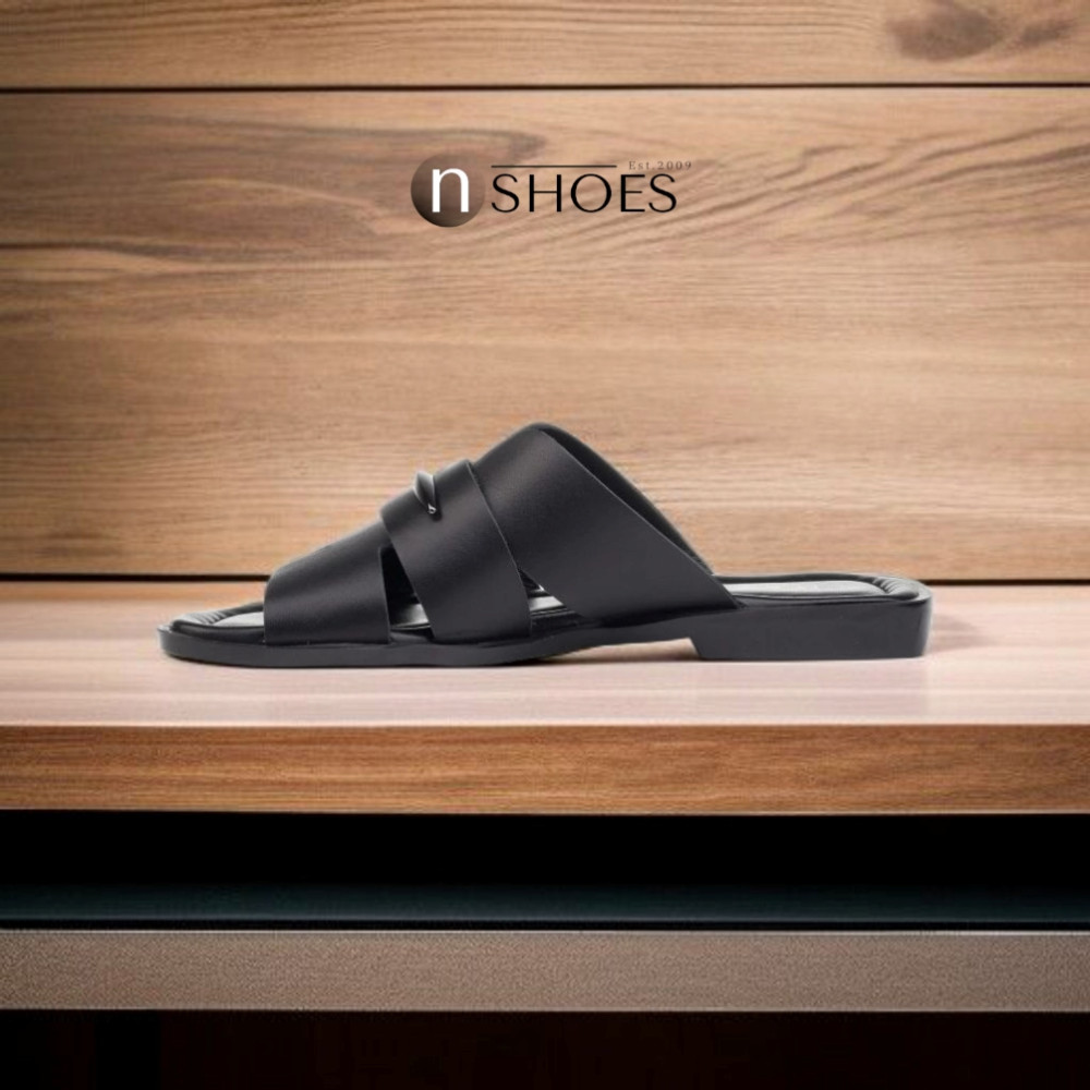 Жіночі чорні комфортні ляпанці La Rifellini (Туреччина) модель 5923