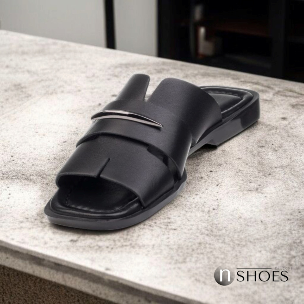 Жіночі чорні комфортні ляпанці La Rifellini (Туреччина) модель 5923