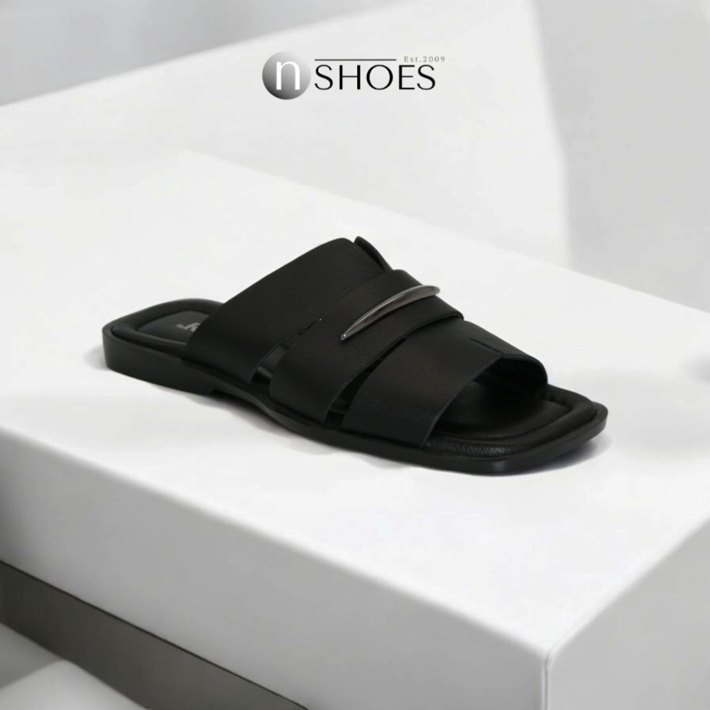 Жіночі чорні комфортні ляпанці La Rifellini (Туреччина) модель 5923