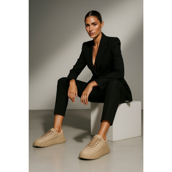 Women's beige sneakers Allsy Lonza model 5934
