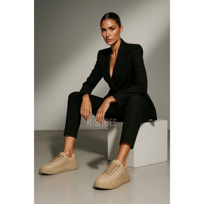 Women's beige sneakers Allsy Lonza model 5934