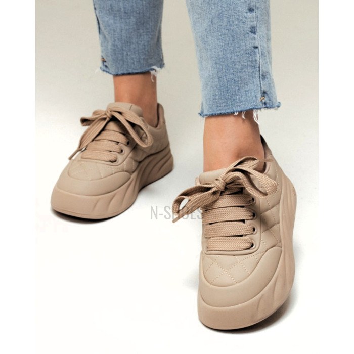 Women's beige sneakers Allsy Lonza model 5934