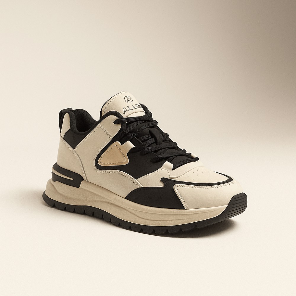 Women's Black and White Allsy Lonza Sneakers Model 5935