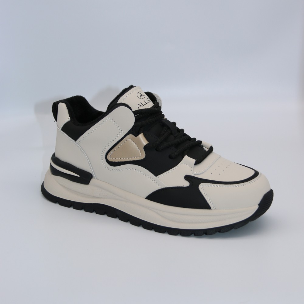 Women's Black and White Allsy Lonza Sneakers Model 5935