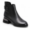Women's leather classic ankle boots Fabio Monelli 203214 183681 181002 k998 t456 019br 5936 black with a small heel