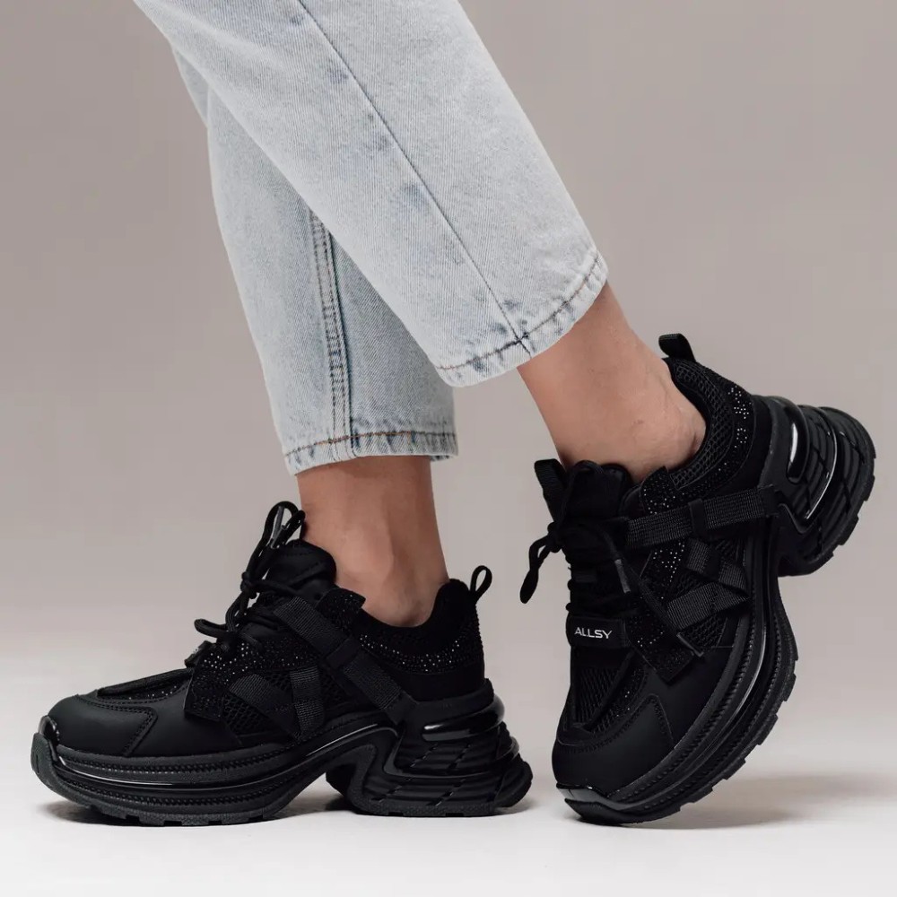 Жіночі кросівки Allsy Lonza black модель 5939