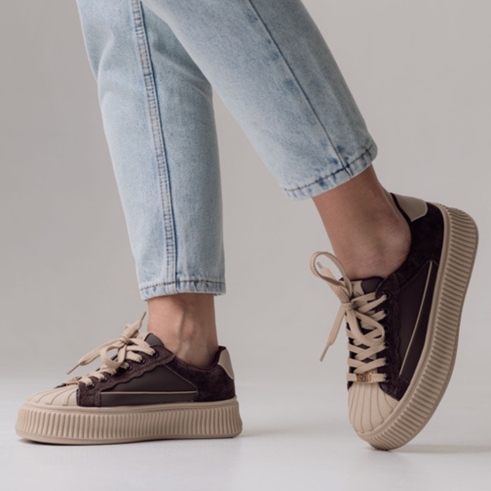 Women's brown sneakers Allsy Lonza Bellure Brown 203299 204482 model 5940