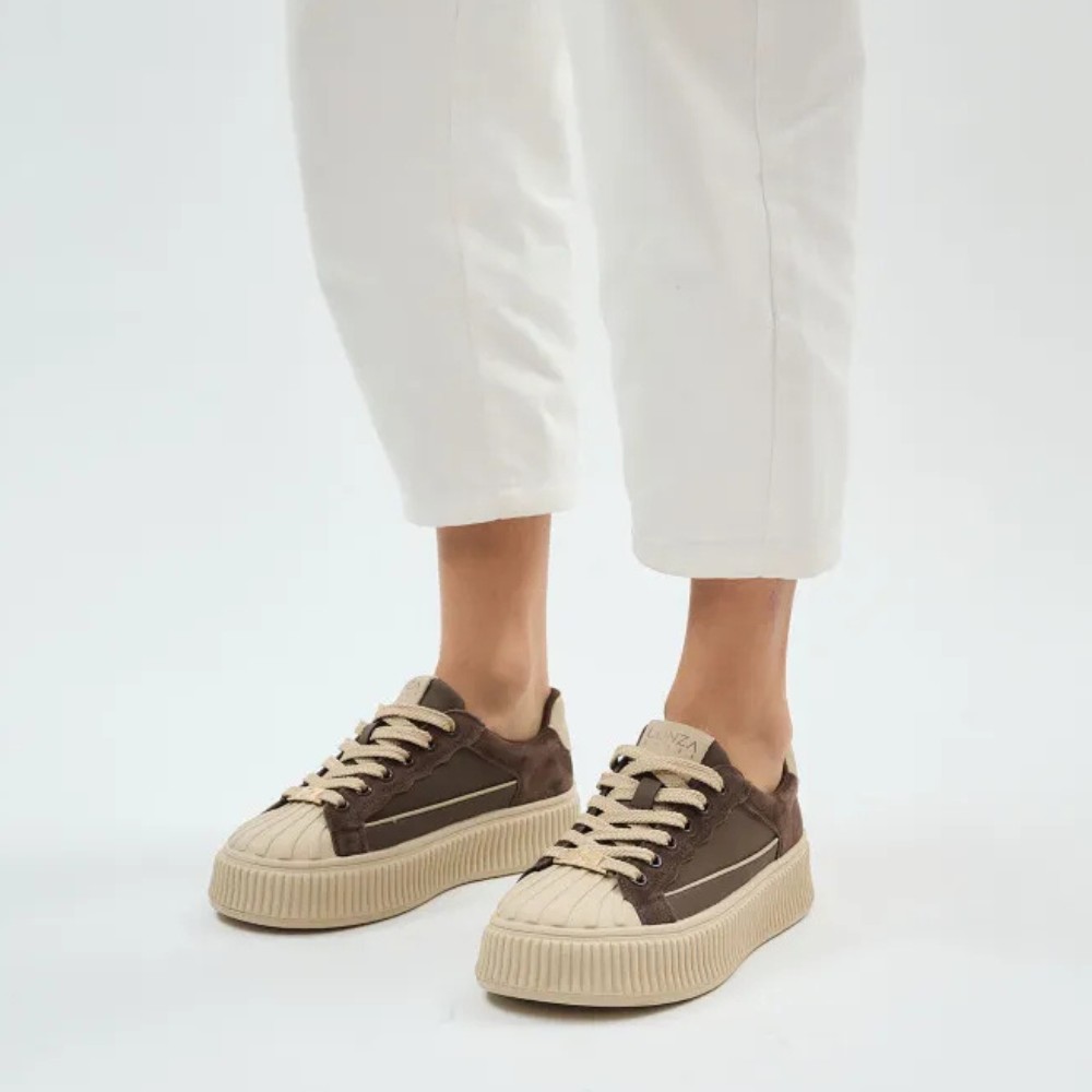 Women's brown sneakers Allsy Lonza Bellure Brown 203299 204482 model 5940