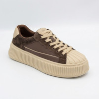 Жіночі коричневі кеди Allsy Lonza 203299 204482-7 brown 5940 модні для осені та весни