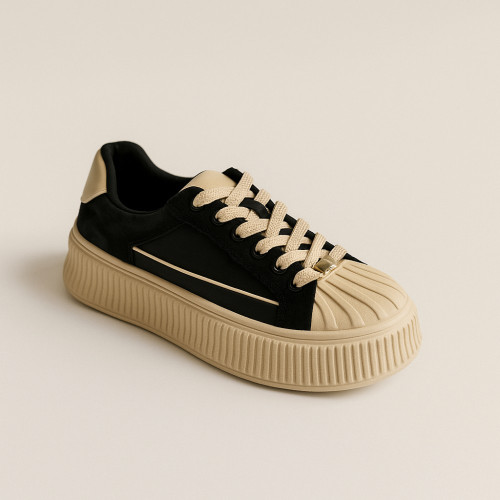 Women's black sneakers Allsy Lonza 203298 204481 z6131-7 black 5941 fashionable for autumn and spring