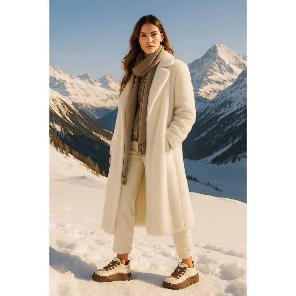 Женские молочные кроссовки Allsy Lonza модель 5943