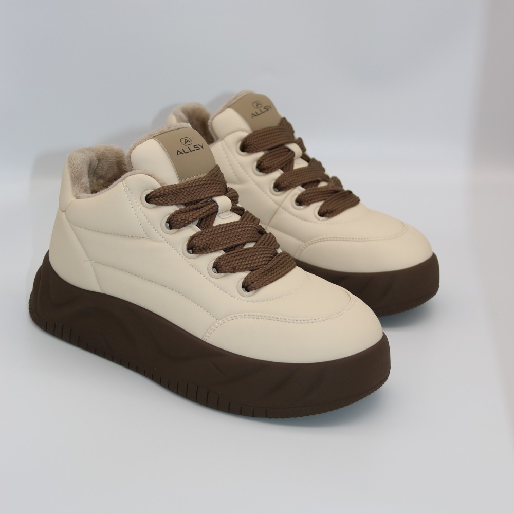 Женские молочные кроссовки Allsy Lonza модель 5943