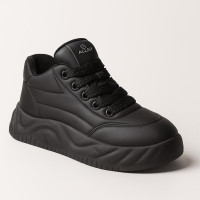 Жіночі чорні кросівки Allsy Lonza 204470 203324 192196 0108-2D Black 5944 з утепленням для осені та зими
