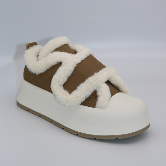 Женские утепленные бело-бежевые кроссовки Allsy Lonza Leora Beige 204485 203312 модель 5945