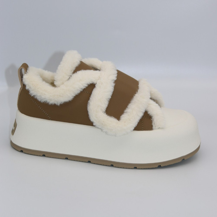 Женские утепленные бело-бежевые кроссовки Allsy Lonza Leora Beige 204485 203312 модель 5945