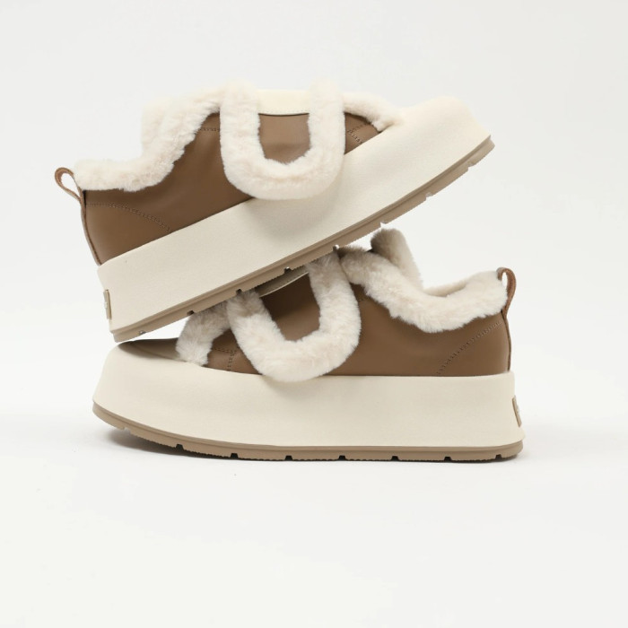 Женские утепленные бело-бежевые кроссовки Allsy Lonza Leora Beige 204485 203312 модель 5945