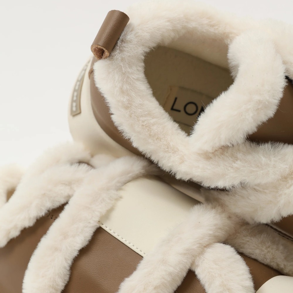 Жіночі утеплені біло-чорні кросівки Allsy Lonza Leora Beige 204485 203312 модель 5946