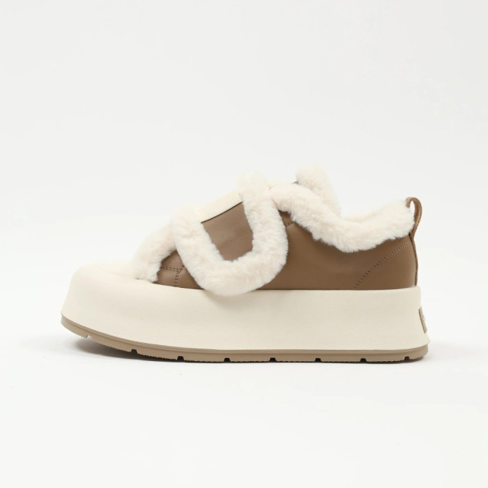 Женские утепленные бело-бежевые кроссовки Allsy Lonza Leora Beige 204485 203312 модель 5945