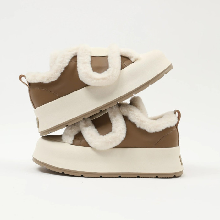 Женские утепленные бело-бежевые кроссовки Allsy Lonza Leora Beige 204485 203312 модель 5945