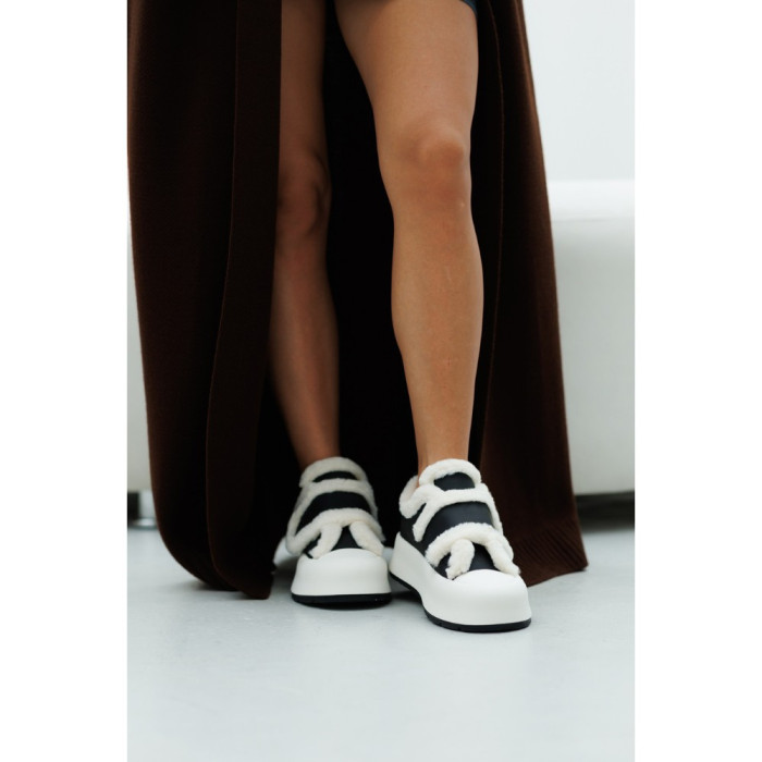 Женские зимние кроссовки Allsy Lonza 204484 203311 Leora Black C1018-1C 5946 с ушками