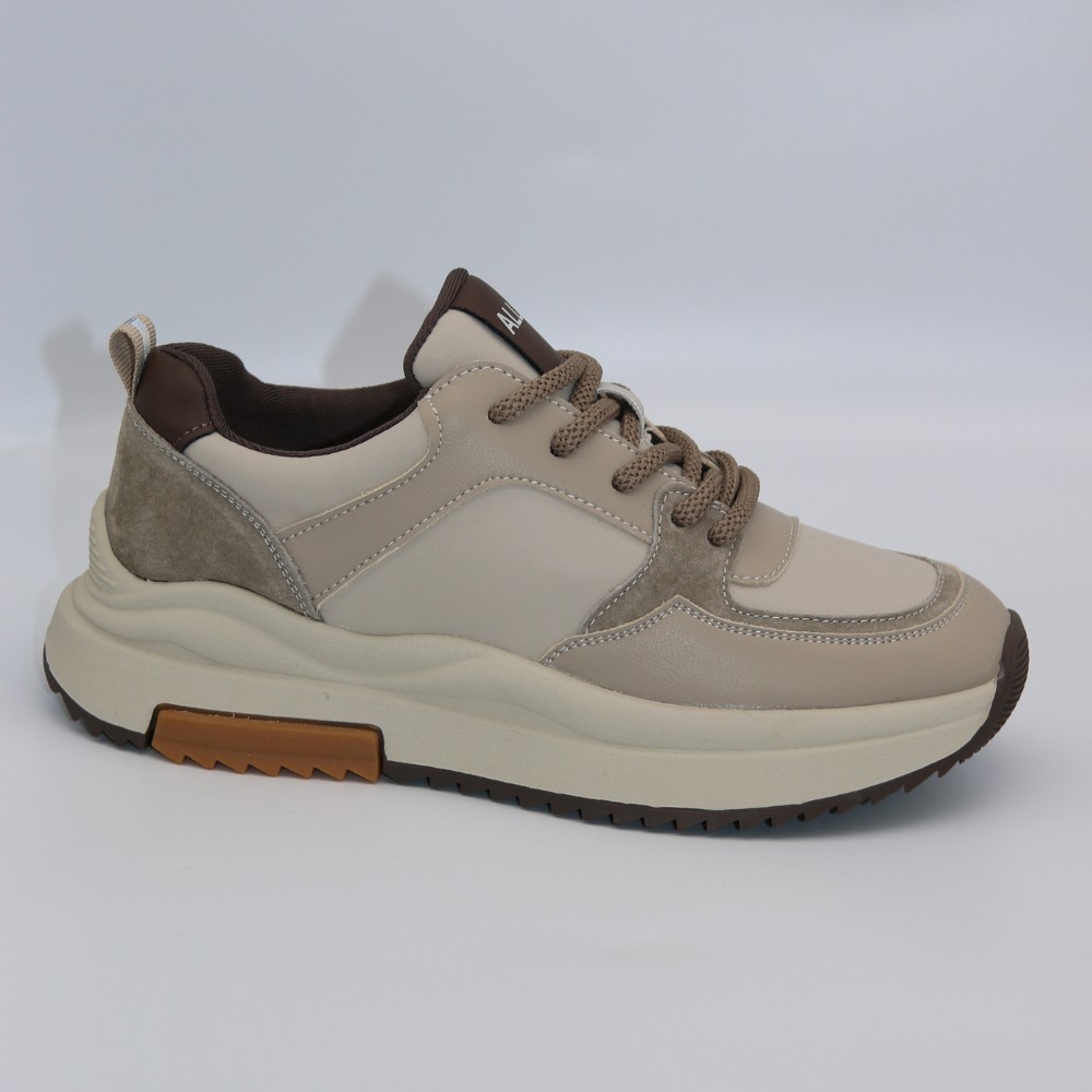 Women's beige sneakers Allsy Lonza 204837 model 5948