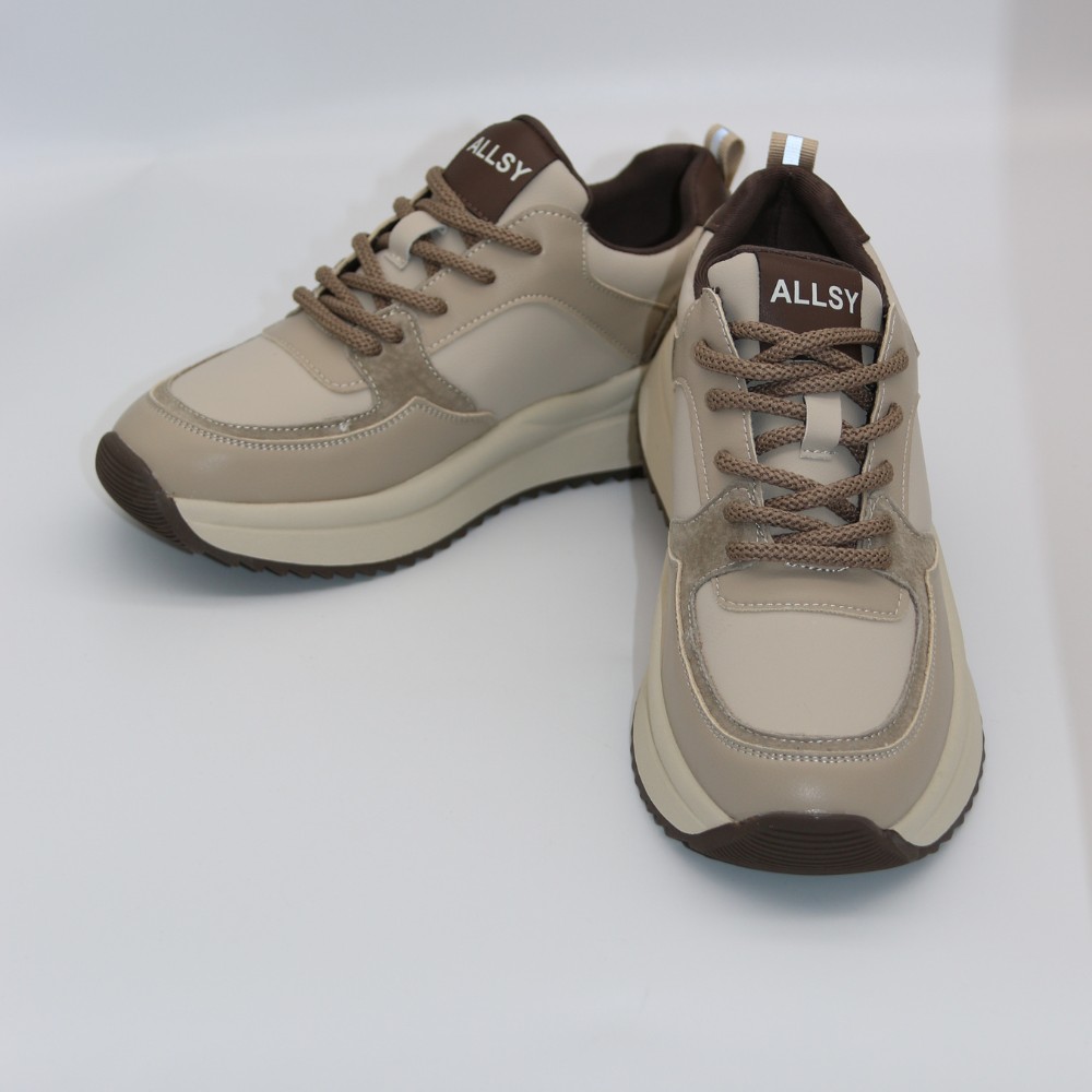 Women's beige sneakers Allsy Lonza 204837 model 5948