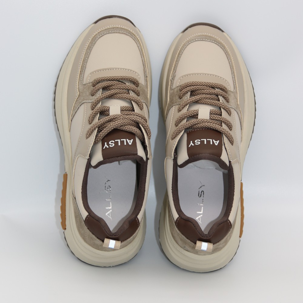 Women's beige sneakers Allsy Lonza 204837 model 5948