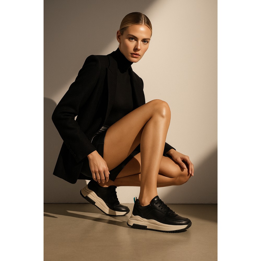 Жіночі чорні кросівки Allsy Lonza 204838 модель 5949