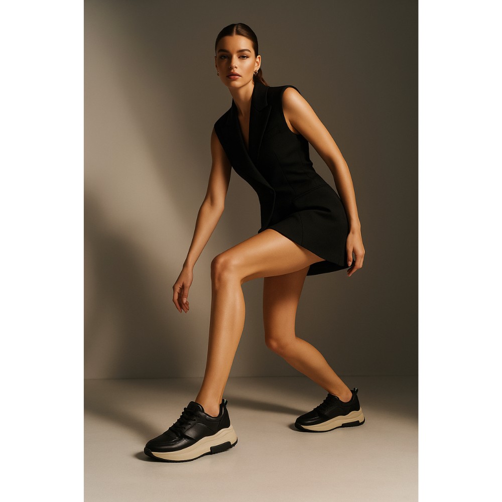 Жіночі чорні кросівки Allsy Lonza 204838 модель 5949