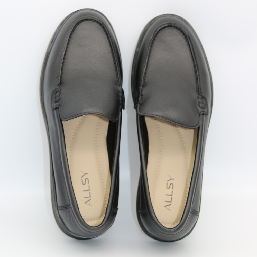 Женские чёрные кожаные туфли Allsy Lonza модель 5953