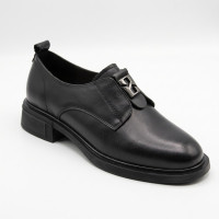 Жіночі чорні шкіряні туфлі Allsy Lonza 219823 25Z54D017-1P Black 5954 з анатомічною устілкою з натуральної шкіри