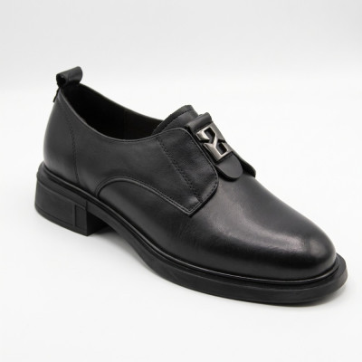 Women's black leather shoes Allsy Lonza 219823 202901 25Z54D017-1P Black 5954 with anatomical insole made of genuine leather Women's black leather shoes Allsy Lonza 219823 202901 25Z54D017-1P Black 5954 with anatomical insole made of genuine leather