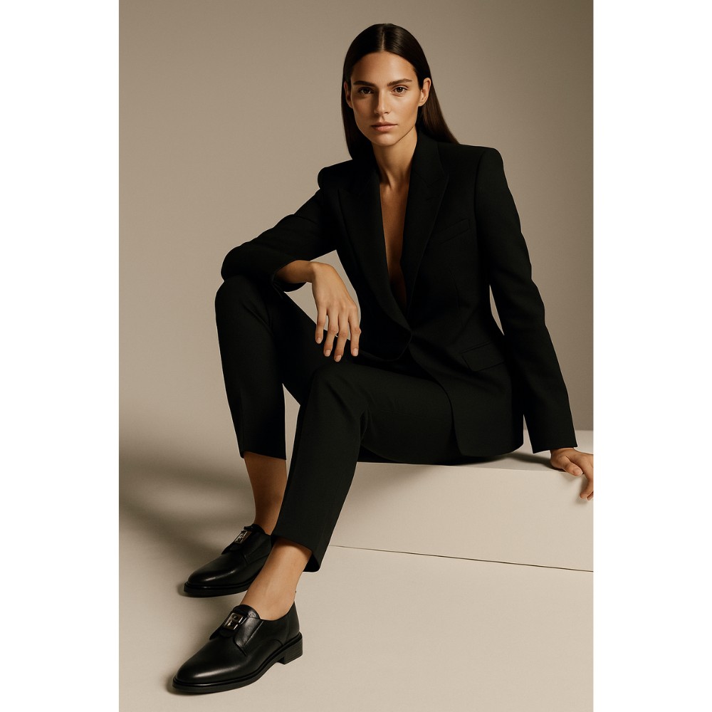 Women's black shoes Allsy Lonza model 5954