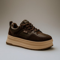 Жіночі модні кросівки на платформі Allsy Lonza 204796 202826 551-2085-18R brown 5956 шоколадний колір