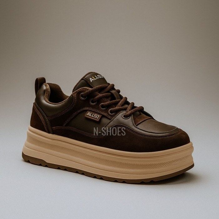 Women's platform sneakers Allsy Lonza 204796 202826 551-2085-18R brown 5956