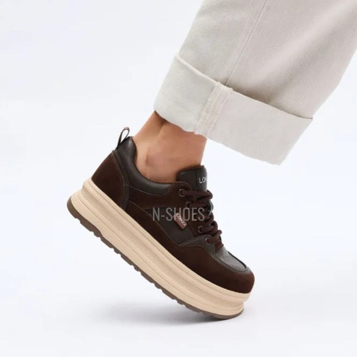 Women's platform sneakers Allsy Lonza 204796 202826 551-2085-18R brown 5956