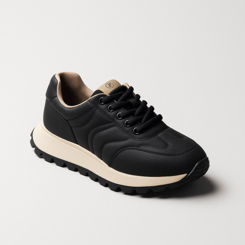 Women's black demi-season sneakers Allsy Lonza 203337 204459 8106-7 black 5960, comfortable