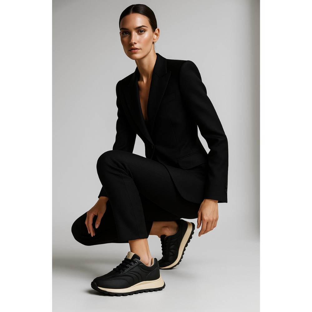 Женские черные кроссовки Allsy Lonza модель 5960