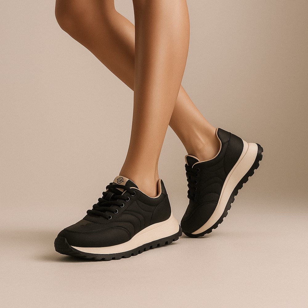 Женские черные кроссовки Allsy Lonza модель 5960