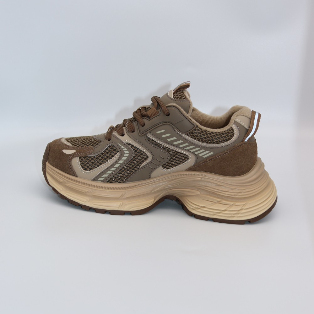 Жіночі коричневі демісезонні кросівки Allsy Lonza модель Brown 5962