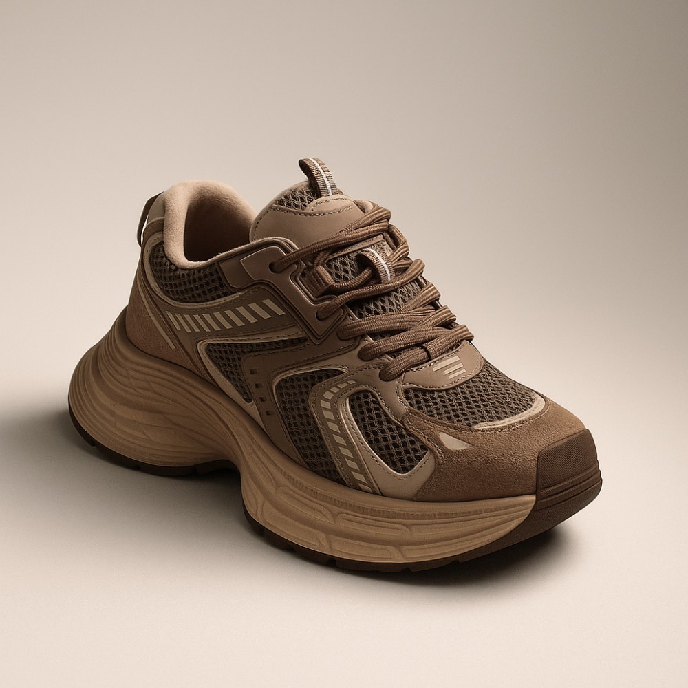 Жіночі коричневі демісезонні кросівки Allsy Lonza модель Brown 5962