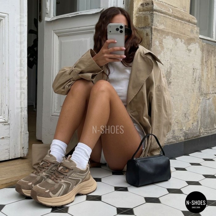 Стильные кроссовки Allsy 205186 202511 8809 Brown 5962