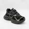 Женские модные демисезонные кроссовки Allsy Lonza 205185 204206 8809 Black 5963 в стиле Balenciaga с байковой подкладкой