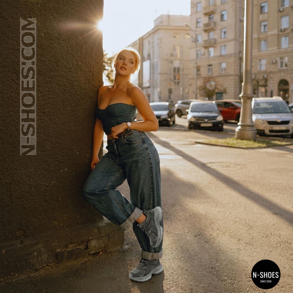 Модные серые кроссовки Allsy 205187 202512 8809 Grey 5964