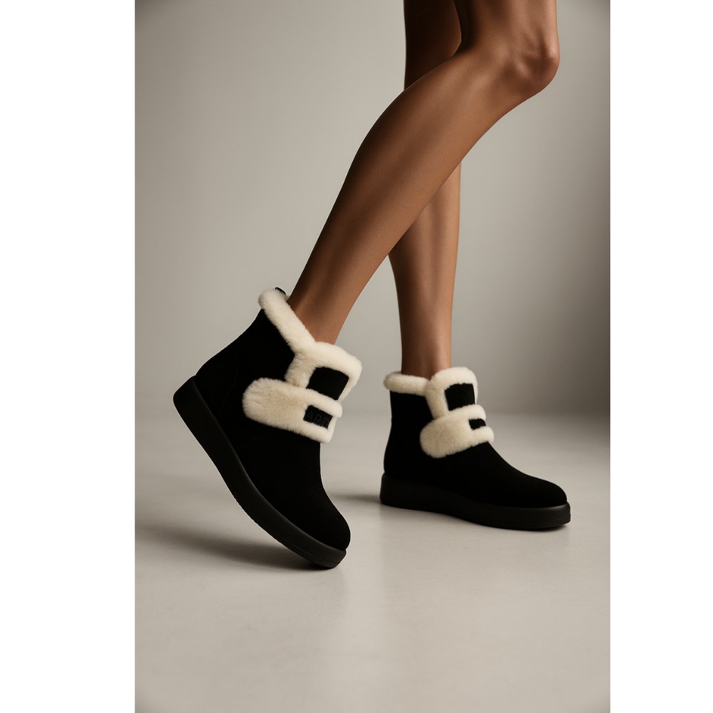 Жіночі чорні лофери Romax Comfort 1033-4V 5984 з натуральної замші