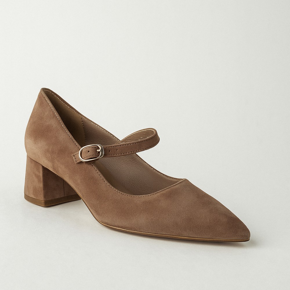 Классические туфли Mary Jane на блочном каблуке с ремешком Rylko (Польша) модель 5972